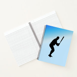 Baseball Batter Blue Sports Notizbuch