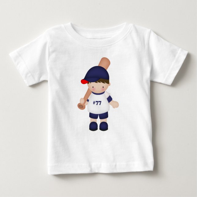 Baseball Batter Boy Sports Athletics Games Baby T-shirt (Vorderseite)