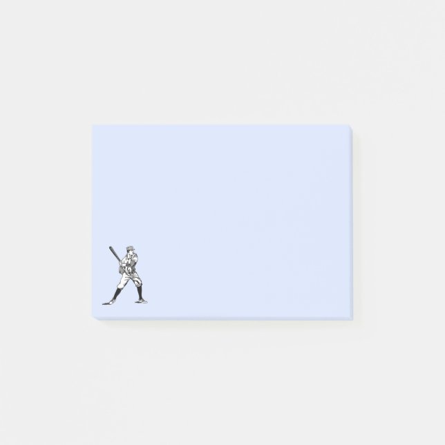 Baseball Batter Post-it Klebezettel (Vorderseite)