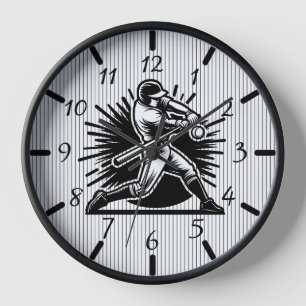 Baseball Batter Silhouette Geschenk Wall Clock Uhr