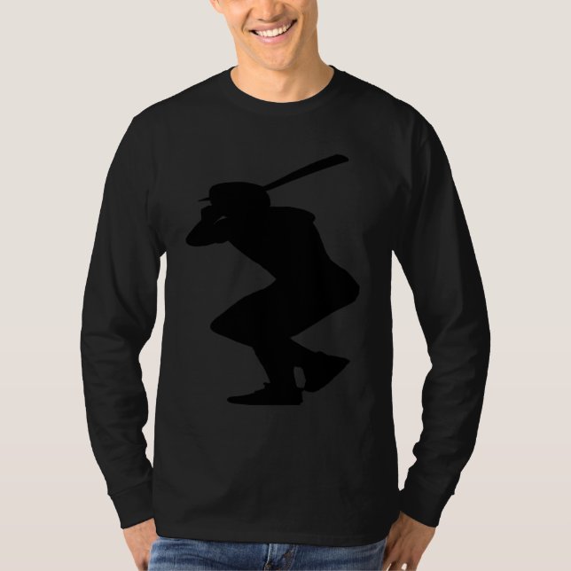 Baseball Batter Silhouette T-Shirt (Vorderseite)
