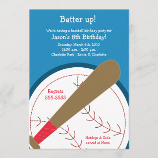 BASEBALL Batter Up Birthday Einladung