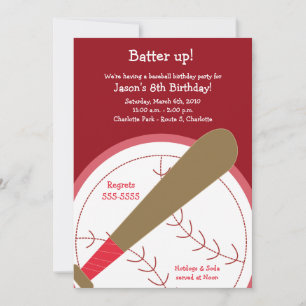 BASEBALL Batter Up Birthday Einladung
