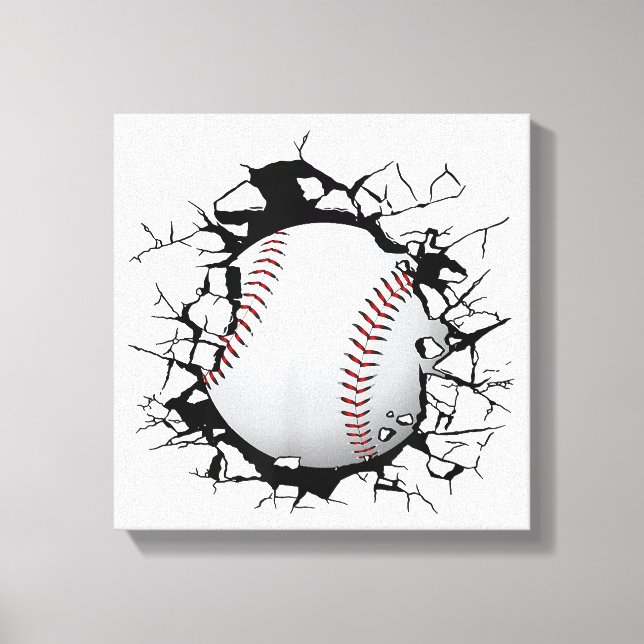Baseball-Bekleidung - Baseball Leinwanddruck (Vorderseite)