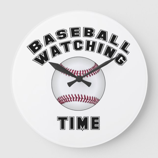 Baseball-Beobachtungszeit Große Wanduhr (Vorderseite)