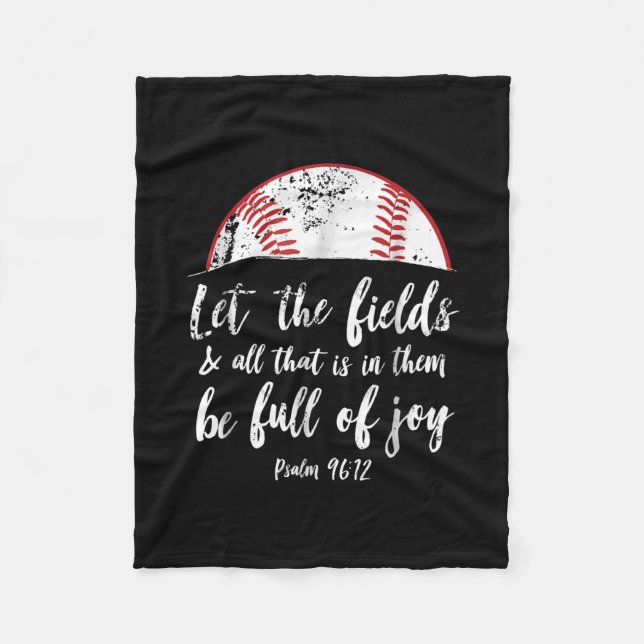 Baseball Bibel Verse Niedlicher Christlicher Psalm Fleecedecke (Vorderseite)