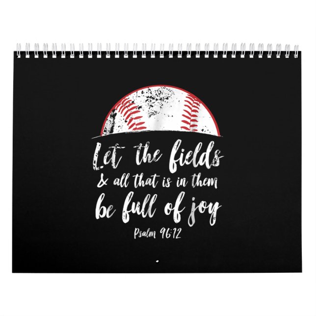 Baseball Bibel Verse Niedlicher Christlicher Psalm Kalender (Titelbild)