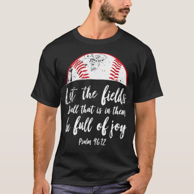 Baseball Bible Verse Niedlich Christlicher Psalm 9 T-Shirt (Vorderseite)