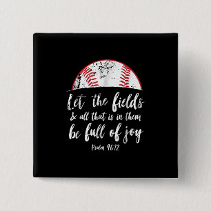 Baseball Bible Verse Niedlicher Christlicher Psalm Button