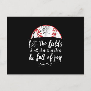 Baseball Bible Verse Niedlicher Christlicher Psalm Postkarte