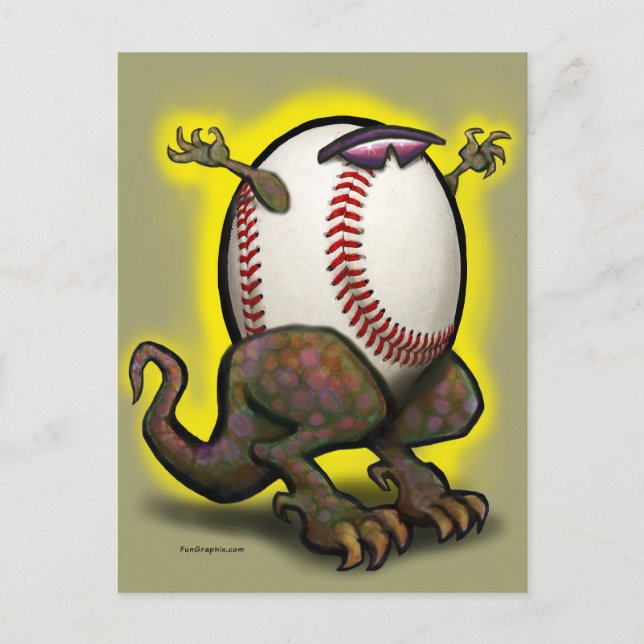 Baseball-Biest Postkarte (Vorderseite)