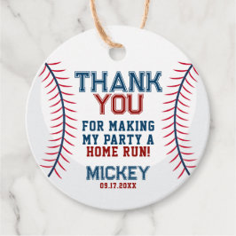 Baseball Birthday Danke Geschenkanhänger