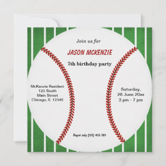 Baseball Birthday Einladung