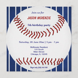 Baseball Birthday Einladung