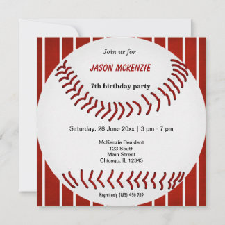 Baseball Birthday Einladung
