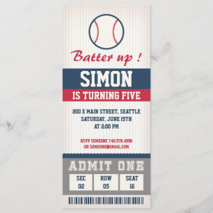 Baseball Birthday Einladung Geburtstagsparty Boys