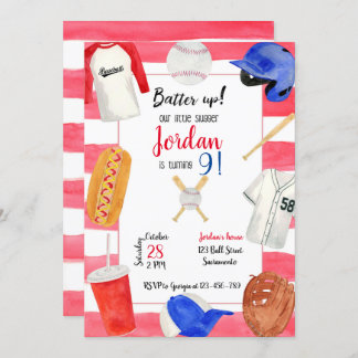 Baseball Birthday Invitation, Baseball Invitation, Einladung