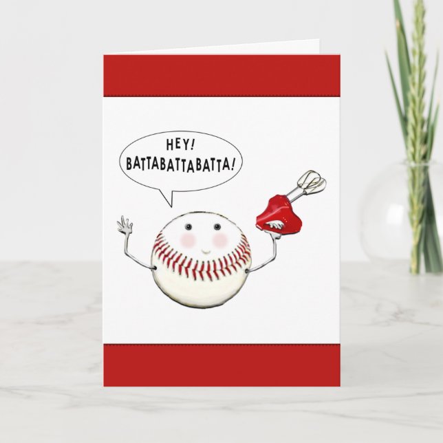 Baseball Birthday Karte (Vorderseite)