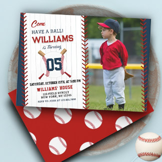 Baseball Birthday | Komm, mach ein Party Einladung