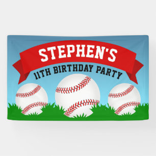 Baseball-Birthday-Party Banner
