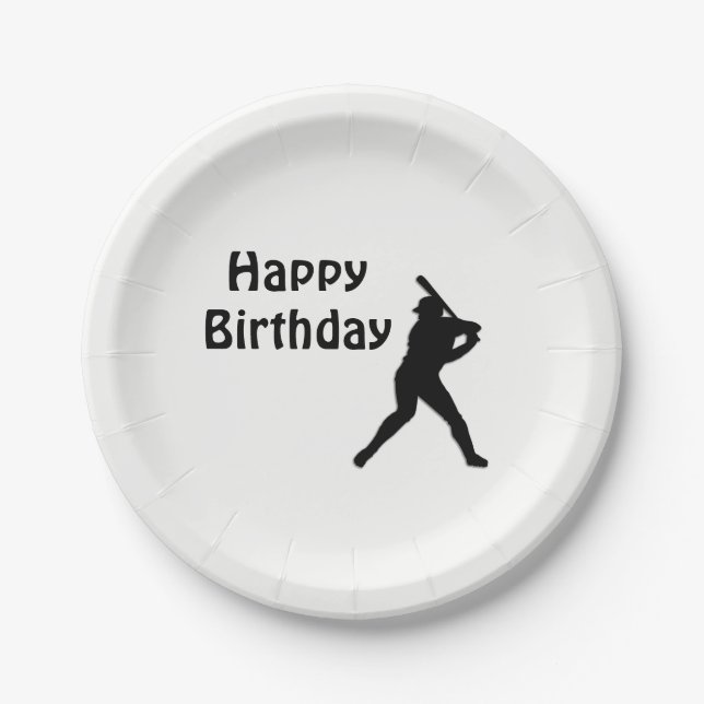 Baseball-Birthday-Party Pappteller (Vorderseite)