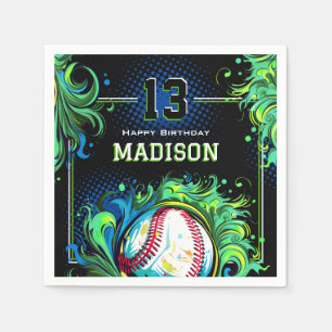 Baseball-Birthday-Party Serviette