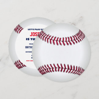 Baseball Birthday Round Einladung