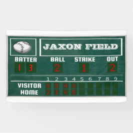 Baseball Birthday|Scoreboard|PARTY Banner
