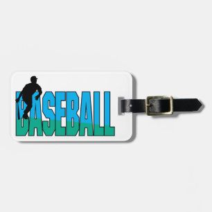 Baseball Blau und Grün Gepäckanhänger