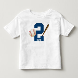 Baseball Boy All Star Individuelle Name 2. Geburts Kleinkind T-shirt