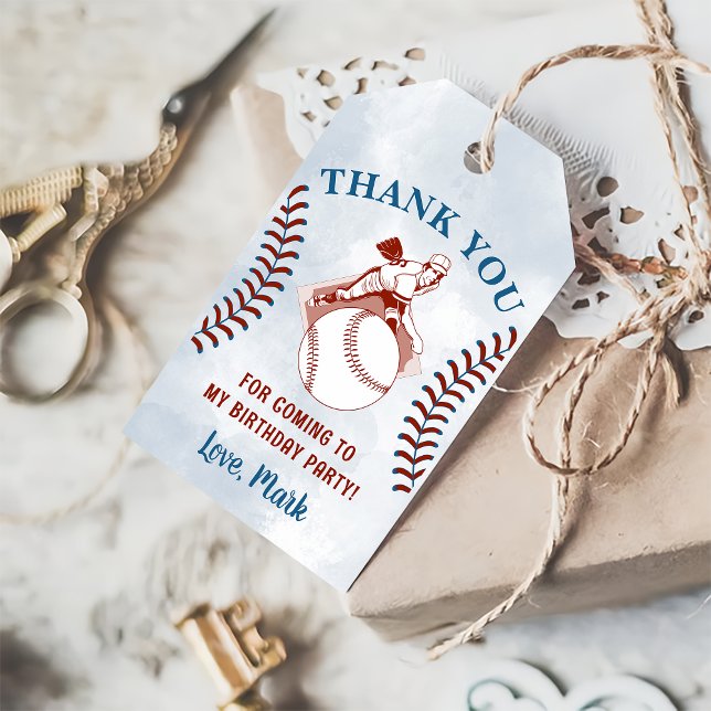 Baseball Boy Birthday Danke Geschenkanhänger (Von Creator hochgeladen)