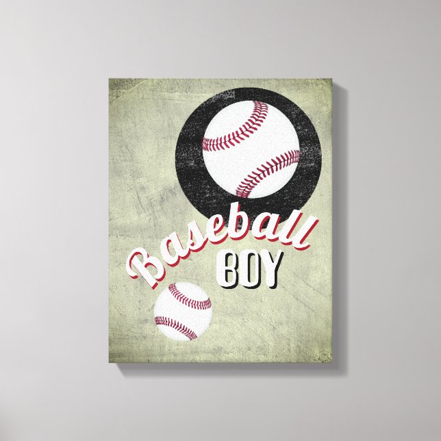 Baseball-Boy-Sport Zitat Not leidenden Hintergrund Leinwanddruck (Vorderseite)