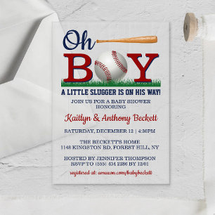 Baseball Boys Babydusche Acryleinladungen