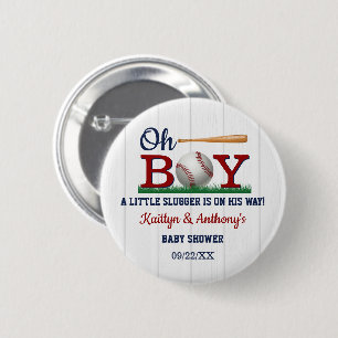 Baseball Boys Babydusche Button
