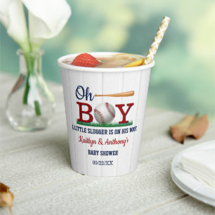 Baseball Boys Babydusche Pappbecher
