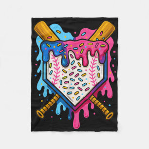 Baseball Boys Ice Creme Tropfen Baseball Fleecedecke