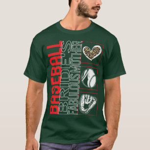 Baseball Bride's fabelhafte Mother Game Day Leopar T-Shirt