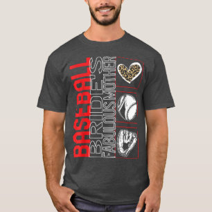 Baseball Bride's fabelhafte Mother Game Day Leopar T-Shirt