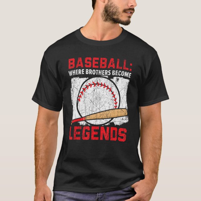 Baseball Brother Baseball Player Brotherhood Sibli T-Shirt (Vorderseite)