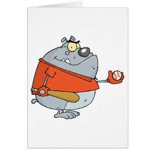 Baseball-Bulldoggen-Cartoon-Maskottchen-Charakter