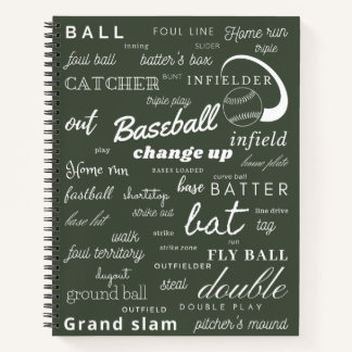 Baseball-Bullet Spiral Notebook Notizbuch