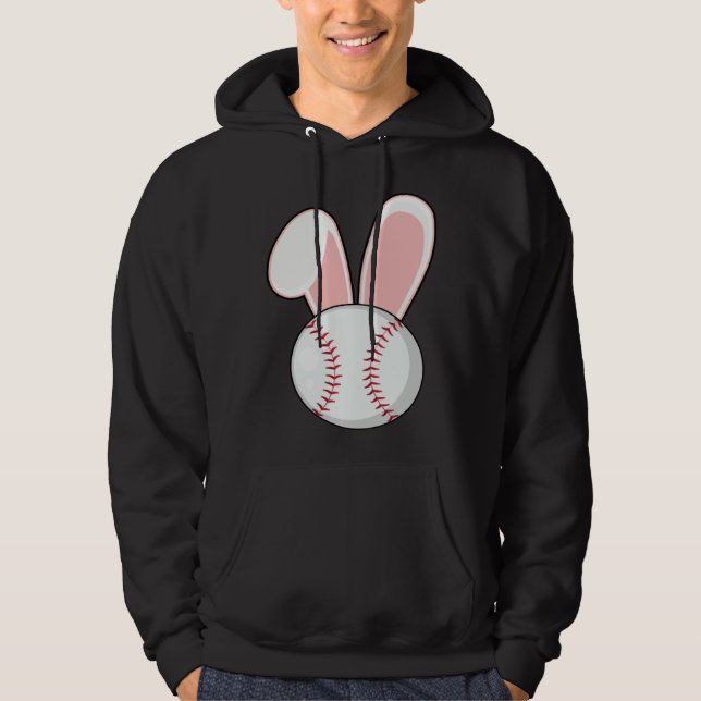 Baseball Bunny Easter  Kids Boys Toddler Hoodie (Vorderseite)