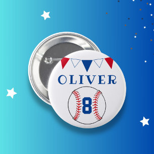 Baseball Bunting Flags Kindergeburtstag Button