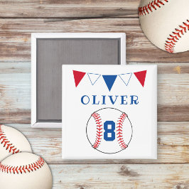 Baseball Bunting Flags Kindergeburtstag Magnet