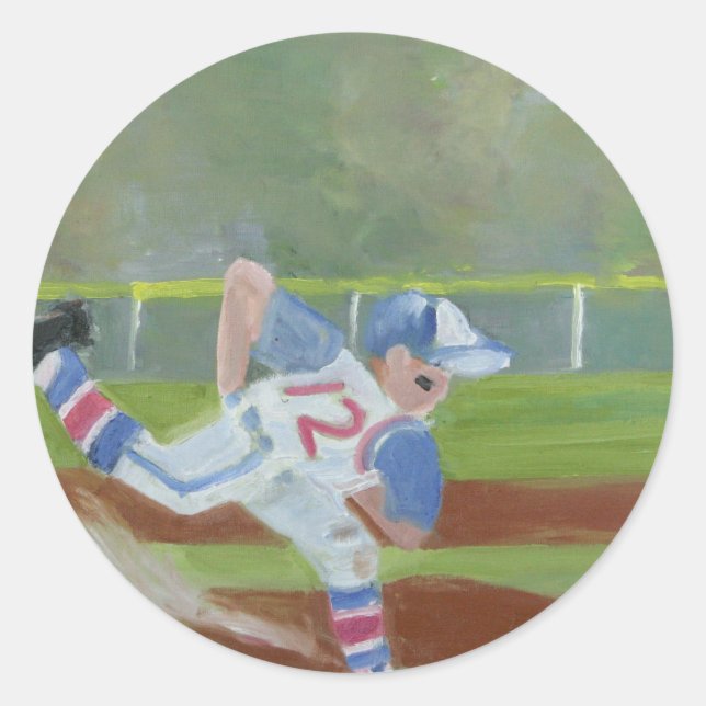 Baseball-by-Bay Runder Aufkleber (Vorderseite)