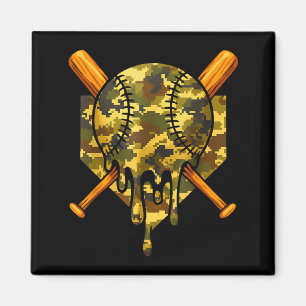 Baseball Camo Jungen Eiscreme Jugend Baseball Magnet