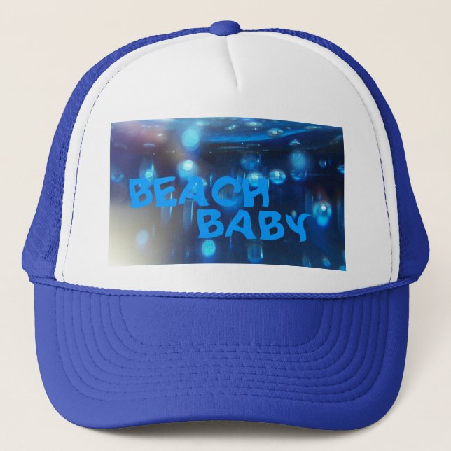 Baseball Cap (Blue BEACH BABY) RFPMDesign ©️ 2012 Truckerkappe (Vorderseite)
