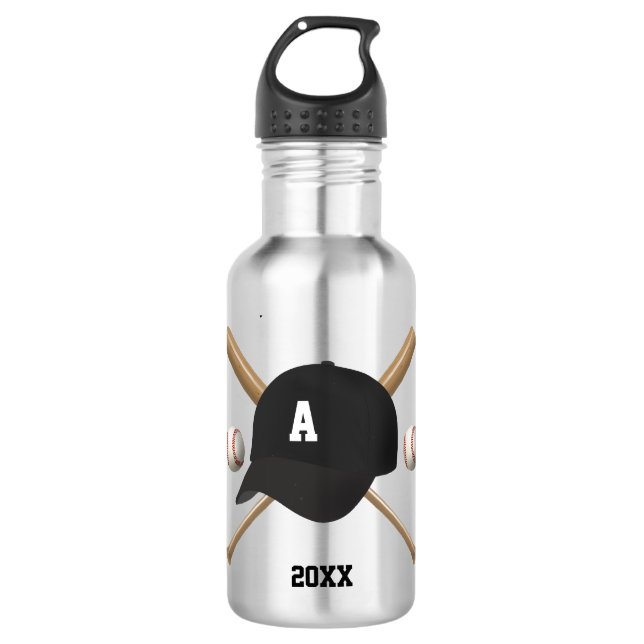 Baseball Cap Crossbats Name Liberty Flasche Trinkflasche (Vorderseite)