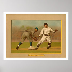 Baseball Card Play Action 1911 Poster