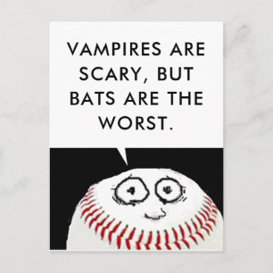 Baseball-Cartoon Postkarte